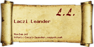 Laczi Leander névjegykártya